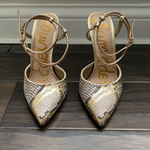 Sam Edelman Snakeskin Heels - Picture 2 of 7